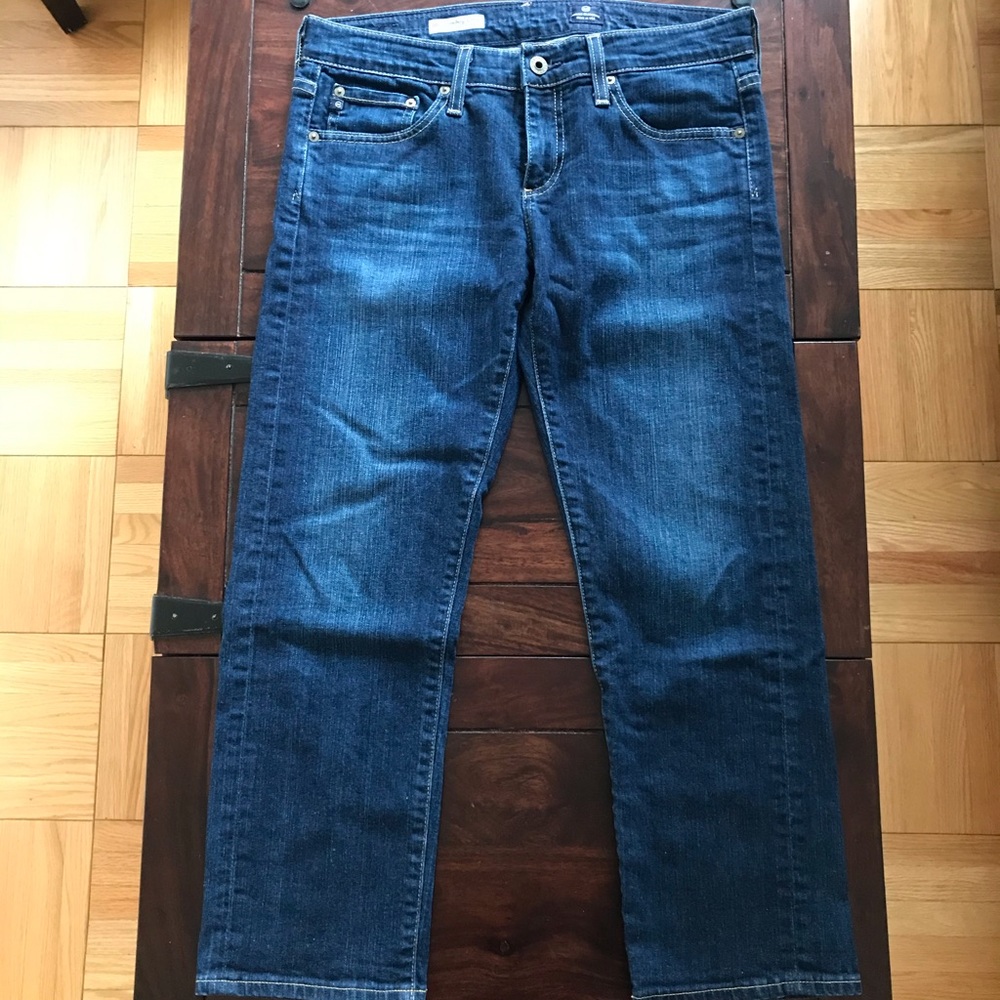 AG The tomboy crop EUC dark blue jeans